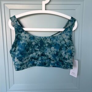 Athleta Blue Patterned Sports Bra